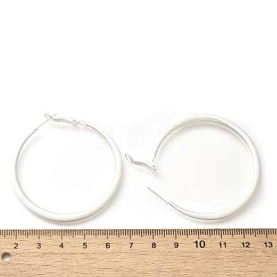 Brass Hoop Earrings for Women LS-EJEW-A121-18C-S-1