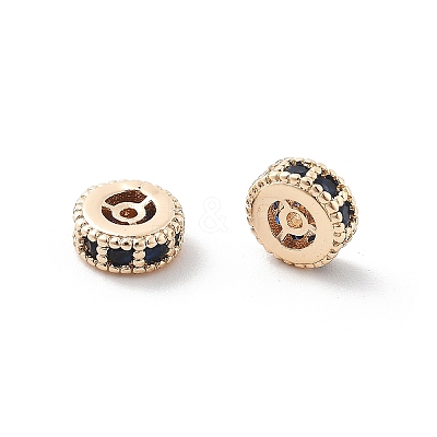 Brass Micro Pave Cubic Zirconia Beads KK-R216-10A-KCG02-1