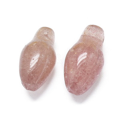 Natural Strawberry Quartz Pendants G-F637-18H-1