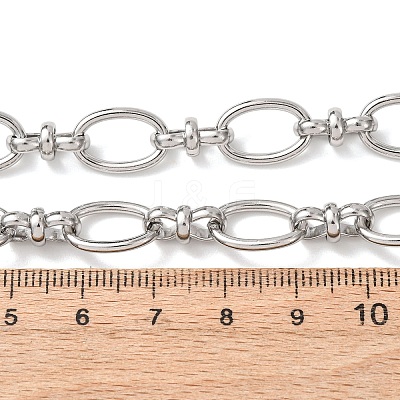 10MM 304 Stainless Steel Oval Link Chain Necklaces for Women X-NJEW-G194-04P-1