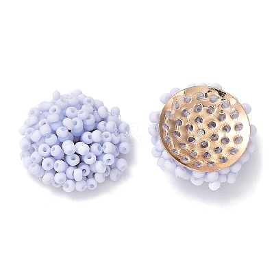Glass Seed Beaded Cabochons FIND-G058-02D-1