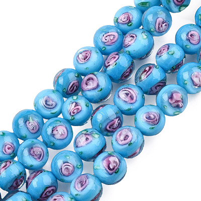 Handmade Lampwork Beads Strands LAMP-N021-45C-1