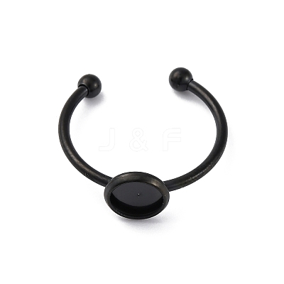 304 Stainless Steel Open Cuff Ring Components RJEW-WH0011-07A-EB-1