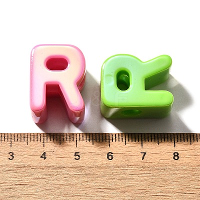 UV Plating Opaque Acrylic European Beads SACR-Z007-01R-1