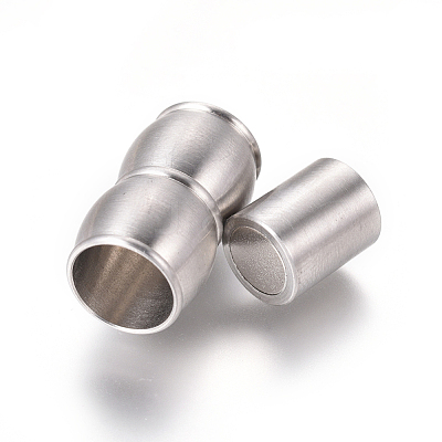 Tarnish Resistant 304 Stainless Steel Magnetic Clasps with Glue-in Ends STAS-G203-03P-1