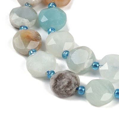 Natural Flower Amazonite Beads Strands G-C116-A38-01-1