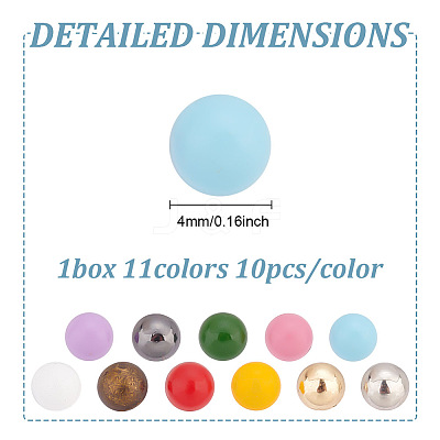 110Pcs 11 Colors Spray Paint Alloy Shank Buttons FIND-GO0002-44-1