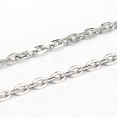 Tarnish Resistant 304 Stainless Steel Cable Chains CHS-L001-67-0.6mm-1