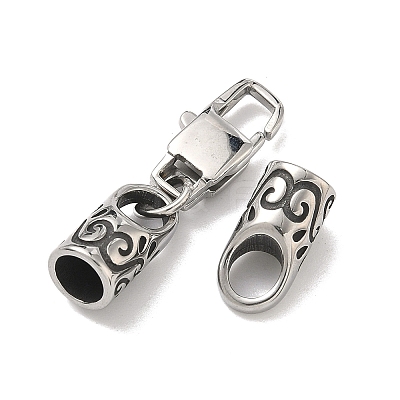 316 Surgical Stainless Steel Square Lobster Claw Clasps STAS-L307-02ASP-03-1
