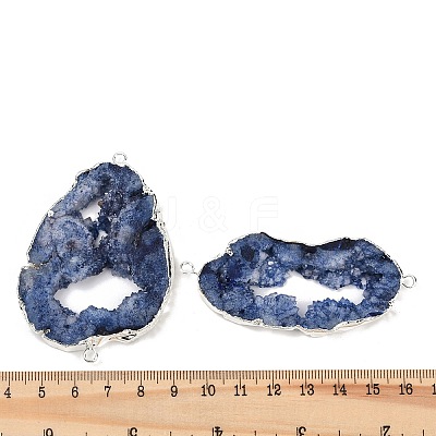 Dyed Natural Druzy Agate links G-R012-05S-01-1