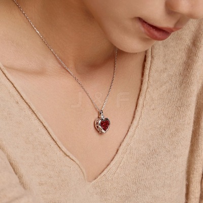 925 Sterling Silver Pendant Necklaces NJEW-L179-03P-1