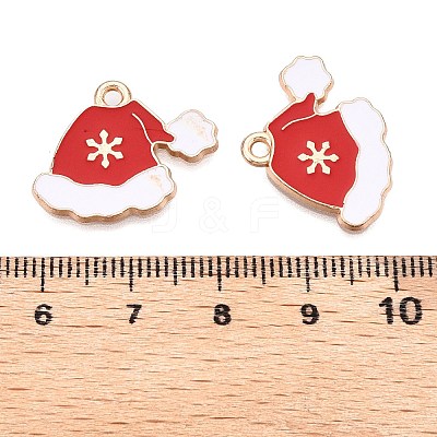 Christmas Theme Alloy Enamel Pendants ENAM-T020-10L-1
