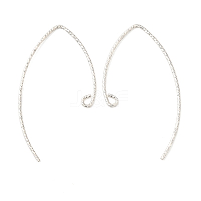 925 Sterling Silver Marquise Ear Wire EJEW-NH0003-01S-1