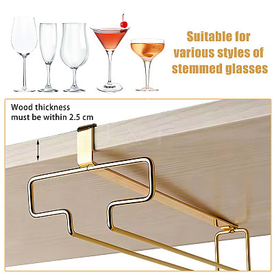 Iron Wine Glass Holder AJEW-WH0596-896-1