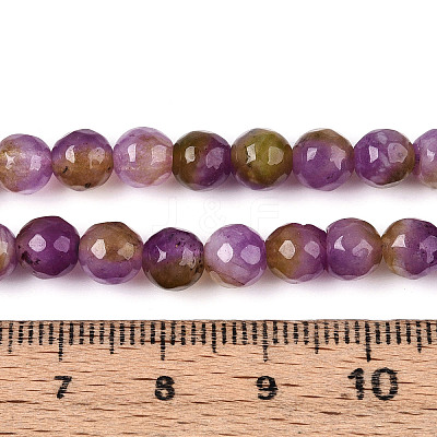 Dyed Natural White Jade Beads Strands G-T139-6mm-60-13-1