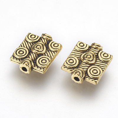 Tibetan Style Alloy Rectangle Beads GLF0660Y-NF-1