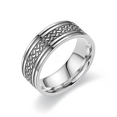 201 Stainless Steel Scale Pattern Finger Rings for Men FS-WGDD078-04-1