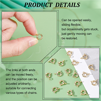 40Pcs Eco-friendly Brass Spring Ring Clasps KK-DC0001-72-1