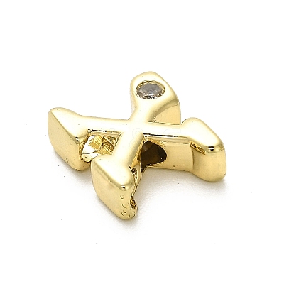 Rack Plating Brass Cubic Zirconia Beads KK-L210-008G-X-1