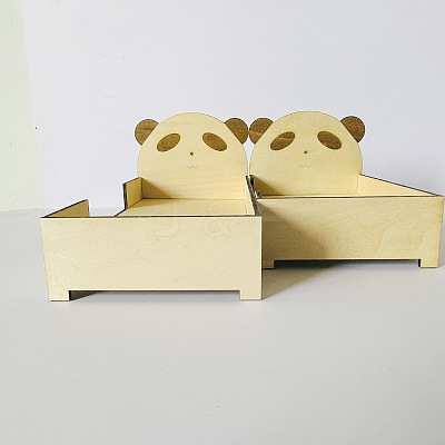 Dollhouse Miniature Furniture Children's Playhouse Accessories 1:12 Bedroom Scene Toy Shooting Props Cute Bear PW-WG55B27-01-1