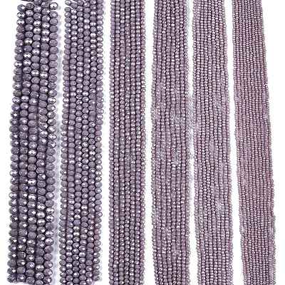 Electroplate Glass Beads Strands EGLA-A044-P4mm-A13-1