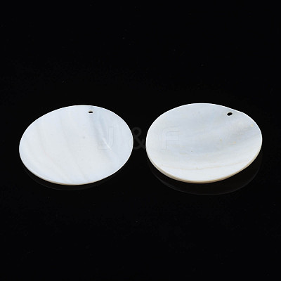 Natural Freshwater Shell Pendants SHEL-N026-178-1