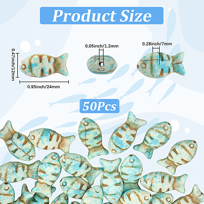 50Pcs Synthetic Turquoise Beads TURQ-SC0001-37-1