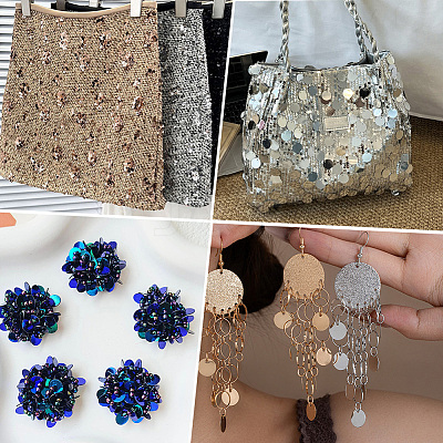 1071Pcs 150G Ornament Accessories PET Paillette/Sequins Pendants PVC-CY0001-07B-1