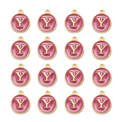 Golden Plated Alloy Enamel Charms X-ENAM-S118-08Y-1