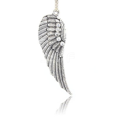 Antique Silver Plated Alloy Wing Big Pendants LS-ALRI-N019-04-1