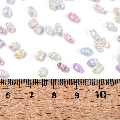 Opaque Colours Luster Glass Seed Beads SEED-T006-02A-1