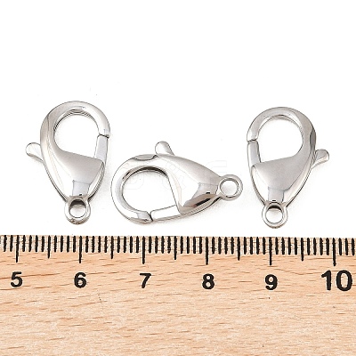 Tarnish Resistant 304 Stainless Steel Lobster Claw Clasps STAS-AB21-1