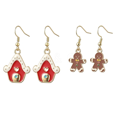 2 Pairs 304 Stainless Steel Dangle Earrings EJEW-JE06599-1