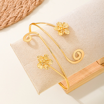 Alloy Upper Arm Cuff Bangles for Women WGB484A-01-1