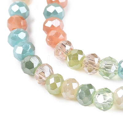 Electroplate Glass Beads Strands GLAA-T023-A16-07-1