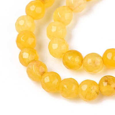 Dyed Natural White Jade Beads Strands G-T139-4mm-60-05-1