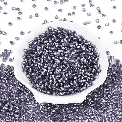 Silver Lined Glass Seed Beads SEED-T007-18A-08-1
