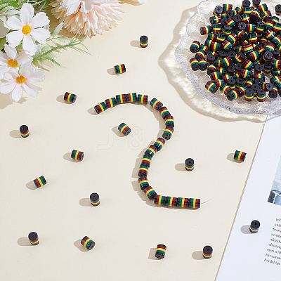 Opaque Resin Stripe Beads RESI-HY0001-31C-1
