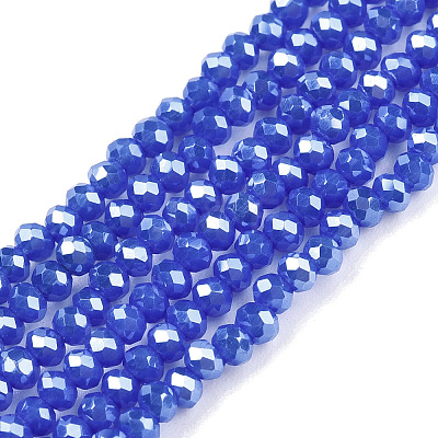 Electroplate Glass Beads Strands EGLA-A044-P1mm-A32-1