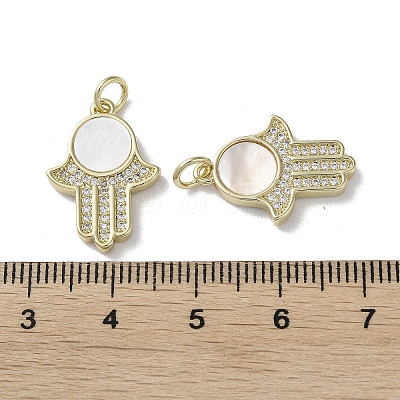 Brass Micro Pave Cubic Zirconia Pendants KK-G485-22C-G-1
