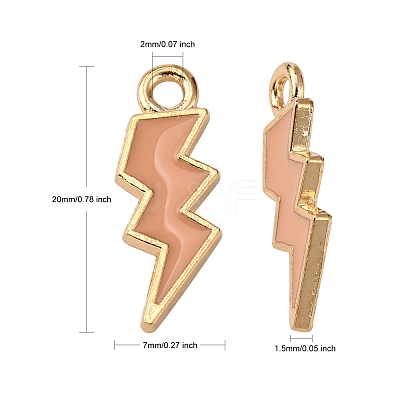 Alloy Enamel Pendants ENAM-N054-025O-1