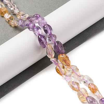 Natural Amethyst & Citrine Beads Strands G-L610-B06-01-1