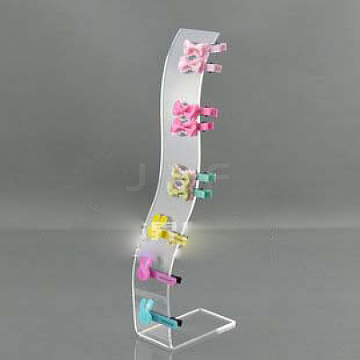 Acylic L-Shaped Hair Clip Holders OHAR-PW0001-132-1