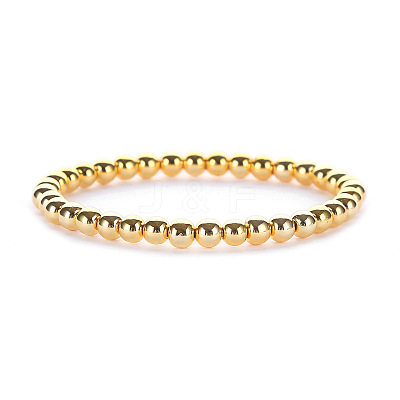Synthetic Non-magnetic Hematite Beaded Stretch Bracelets for Men Women YP2747-4-1