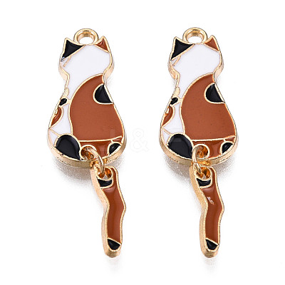 Eco-Friendly Alloy Enamel Pendants X-ENAM-T011-84C-NR-1