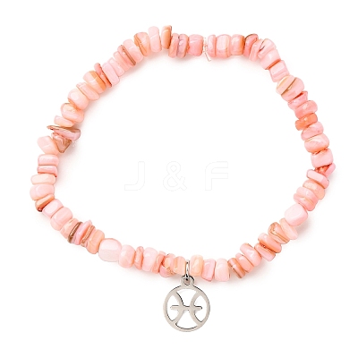 Constellation Non-Tarnish 304 Stainless Steel Charms Bracelets BJEW-JB12480-04-1