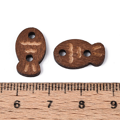 Fish Wood Buttons BUTT-T013-15A-1