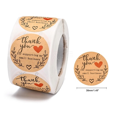 1.5 Inch Thank You Stickers DIY-G021-12D-1