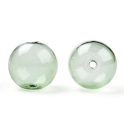 Transparent Blow High Borosilicate Glass Globe Beads GLAA-T003-09D-1