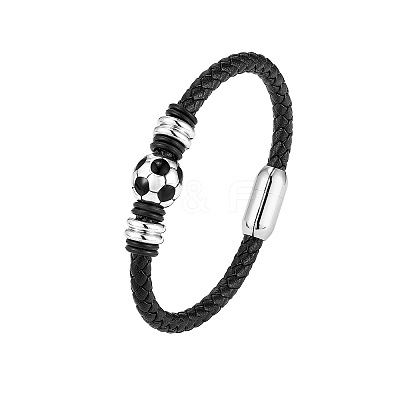 316L Stainless Steel Football Beaded Bracelets FS-WGEB724-01-1